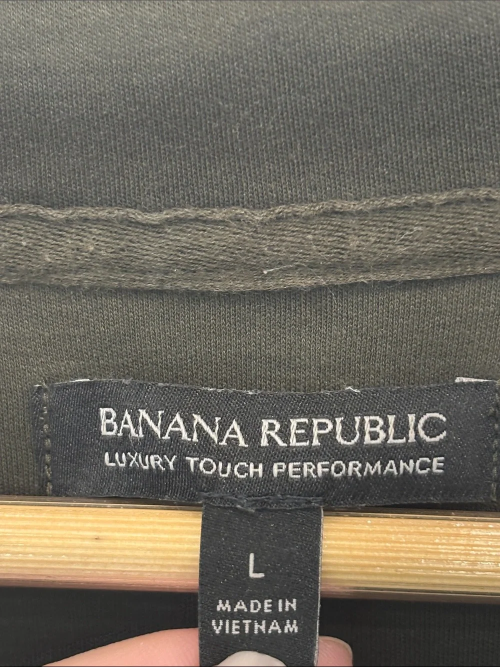 Banana Republic Men's Olive Half-Zip Pullover